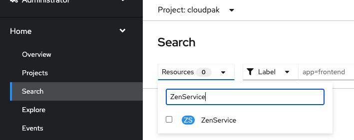 Search for ZenService