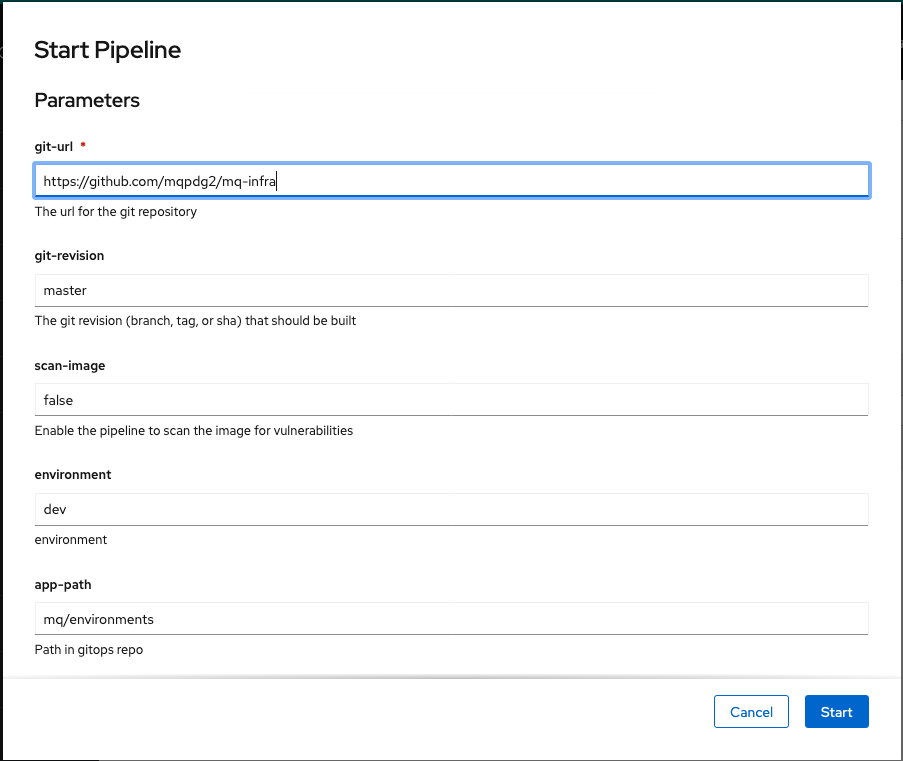 openshift-mq-infra-dev-pipeline-start