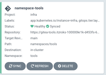 Argo namespace-tools application